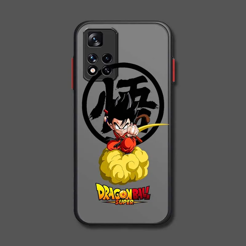D-Dragon Ball tarjetas Son Goku para Xiaomi Redmi Note 14 13 12 11 10 9 Pro Plus 4G 5G funda de teléfono translúcida esmerilada - imagen 5
