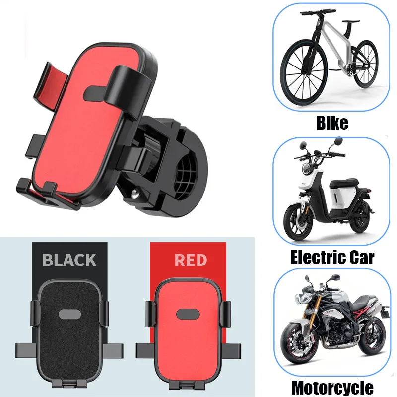 Soporte para teléfono para motocicleta y bicicleta 360 ° Soporte de montaje de teléfono de bicicleta ajustable giratorio para accesorios de bicicleta de montaña de ciclismo al aire libre