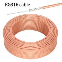 Cable Coaxial RF RG-58 RG142 RG316, alimentador de antena de baja pérdida, 50 Ohm, 50-1,5, 50-3 Especificaciones, cola de cerdo blindada