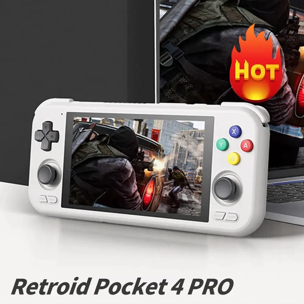 Consola de juegos portátil Retroid Pocket 4Pro pantalla táctil de 4,7 pulgadas RAM 8GB WiFi 6,0 Bluetooth 5,2 5000mAh juegos pasatiempos regalo
