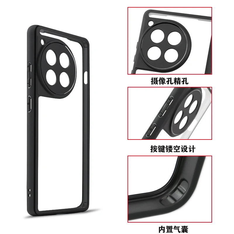 Funda para OnePlus Ace 3, carcasa trasera transparente a prueba de golpes, suave, TPU - imagen 3