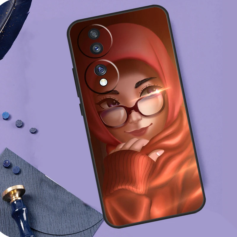 Funda Hijab islámica Girl Queen para Honor Magic 8 Pro 5 6 7 Lite X9a X9b X9c X9d X8a X8b X8c 50 70 90 200 400 Pro Coque - imagen 3