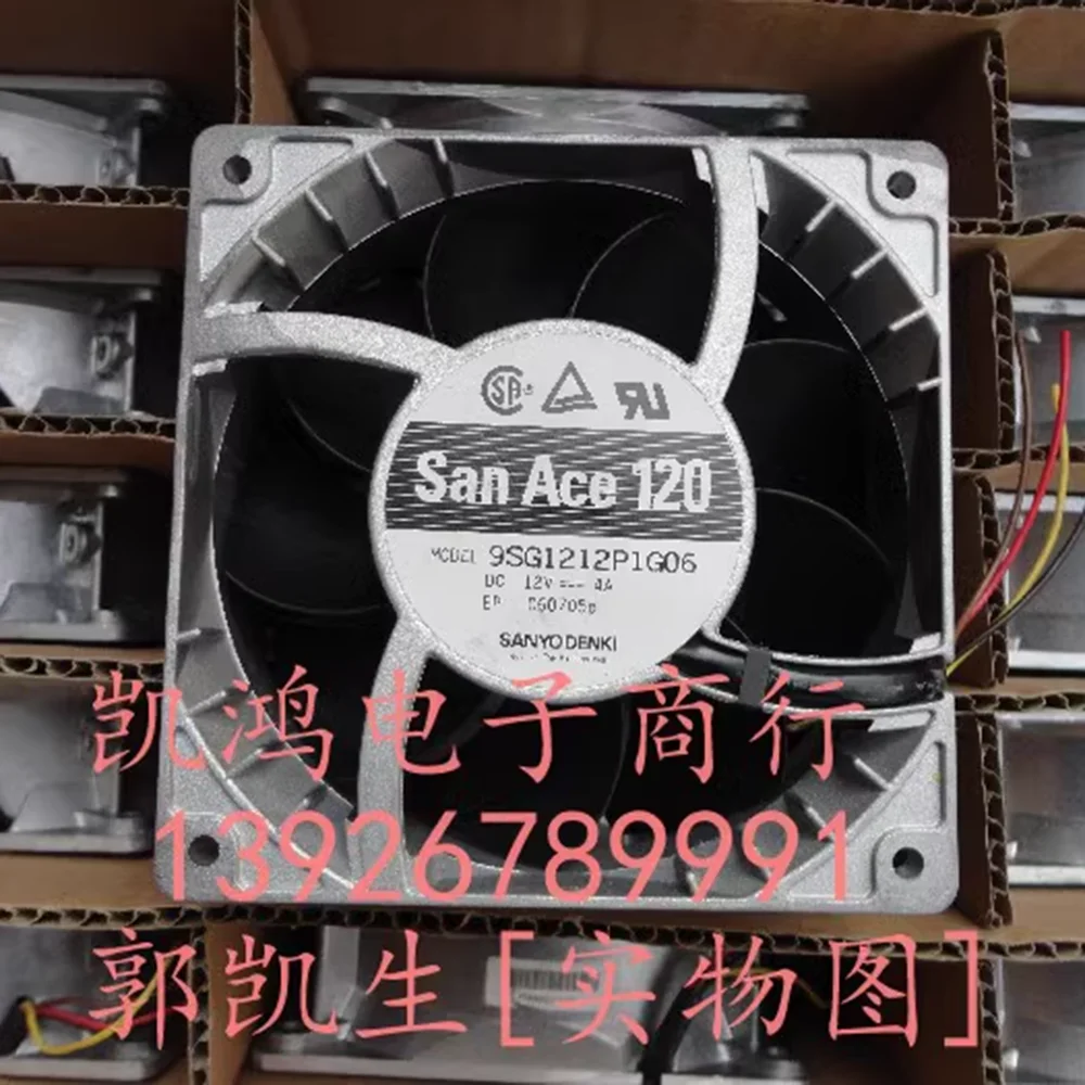 9SG1212P1G06 ventilador de alta temperatura para Sanyo, nuevo ventilador de 12cm, 12038, 12V, 4A - imagen 4