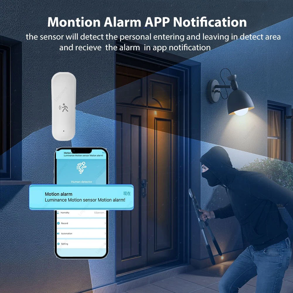 Zigbee 3,0 Mmwave Radar PIR Sensor de movimiento con luz Lumiance detección de temperatura humedad automatización del hogar inteligente 2MQTT - imagen 3