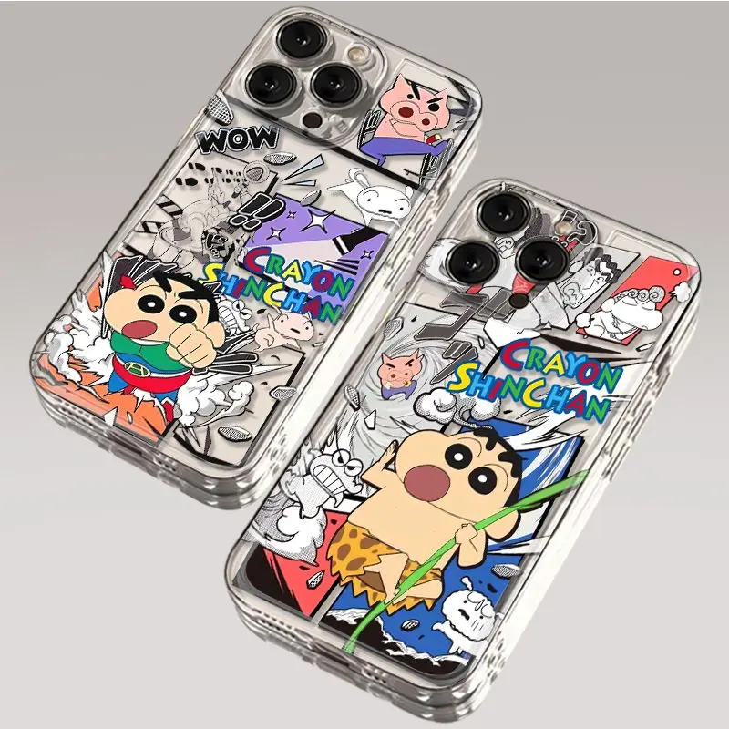 Nueva funda de teléfono de crayones de Anime Shin-chans para Samsung S24 S23 S22 S21 S20 S10 FE Note 20 10 Plus Ultra Lite 5G funda suave transparente