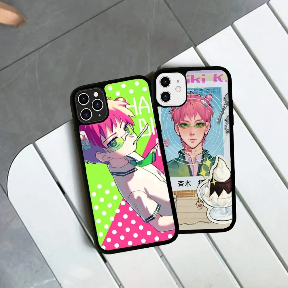 2025 lindo gatito niño Saiki Kusuo funda de teléfono de silicona PC + TPU para IPhone 11 12 13 14 15 16 Plus Pro Max cubierta - imagen 5