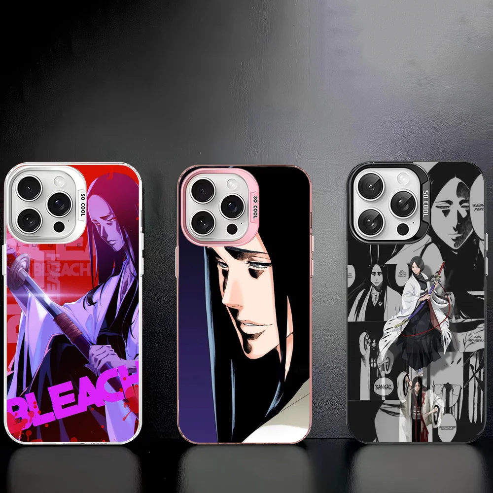 Unohana Retsu Bleach funda de teléfono de Anime japonés para iPhone16 15 14 13 12 11Pro Max X XR XSMAX 8 7Plus funda trasera mate a prueba de golpes