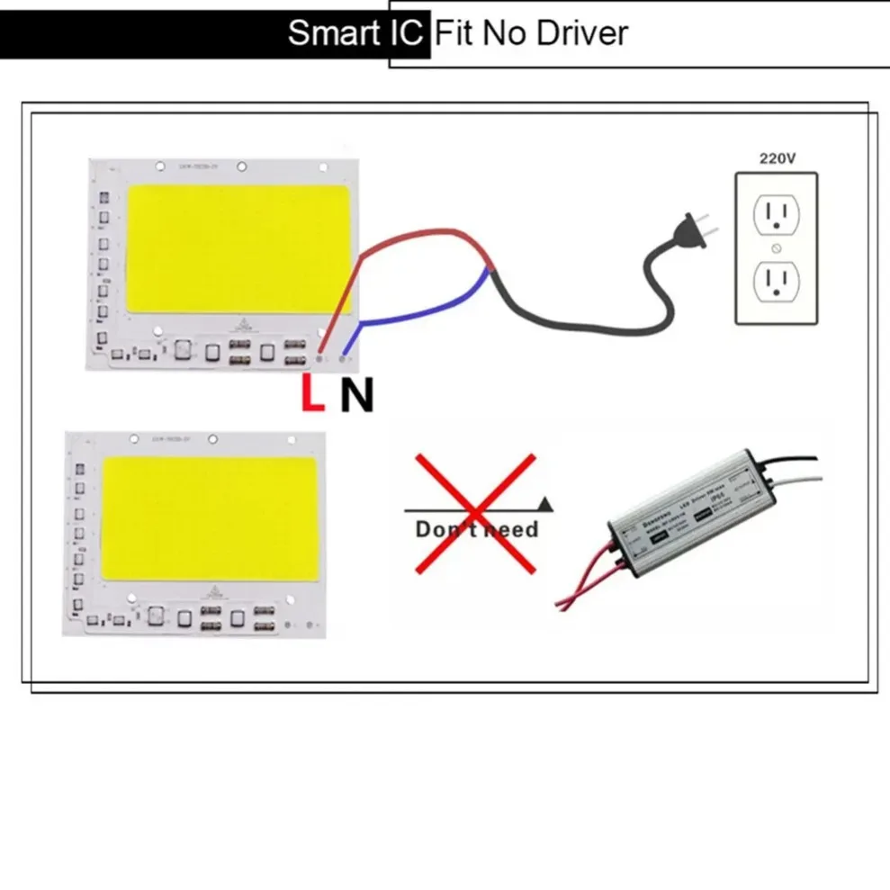 Chip LED COB AC200-240V IC inteligente sin necesidad de controlador lámpara LED para foco de luz de inundación DIY Chip LED COB fuente de luz de iluminación lineal - imagen 5
