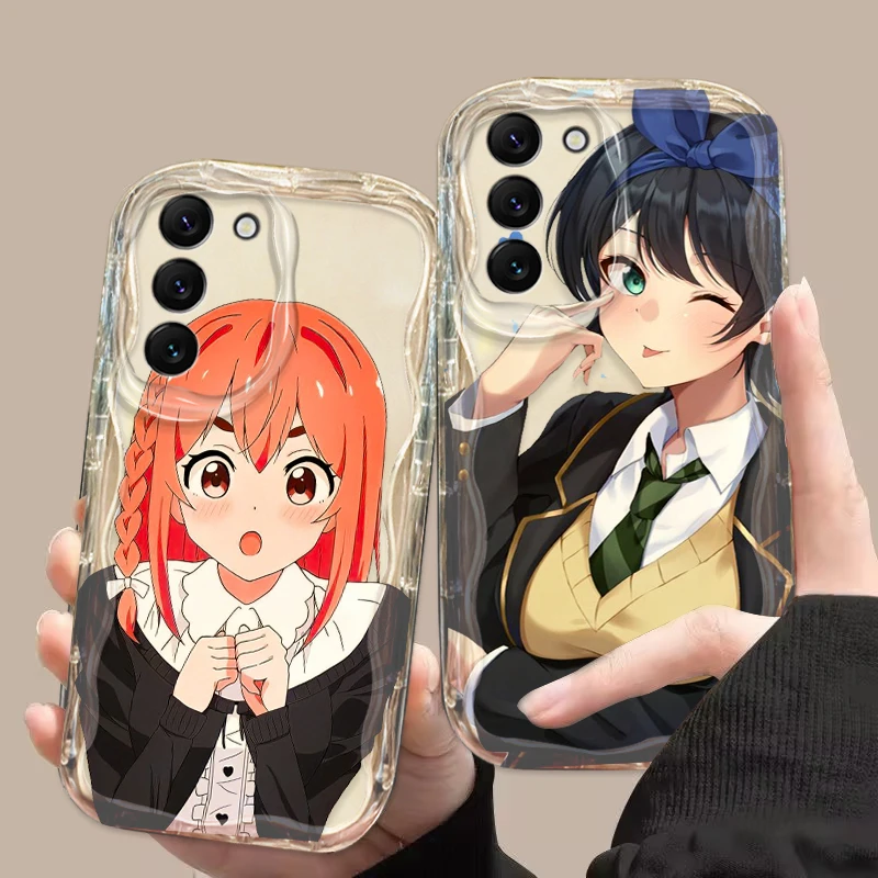 Funda de novia para S21 S23 S24 Ultra Plus FE A55 A35 A25 A05S A54 A53 A52 A33 A32 Wave, funda de teléfono