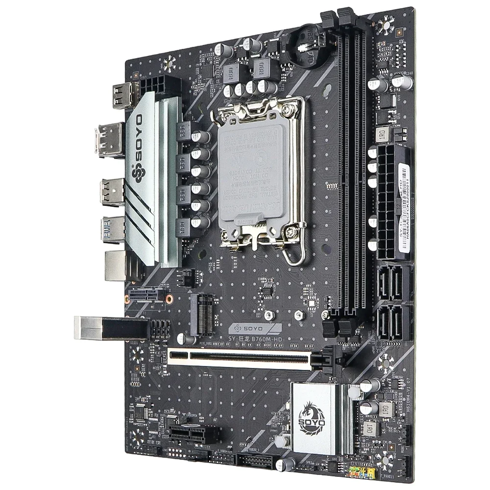 Placa base para juegos SOYO B760M LGA 1700 compatible con CPU Intel Core 12/13/14a generación memoria DDR4 de doble canal M.2 NVME PCIEx16 - imagen 4