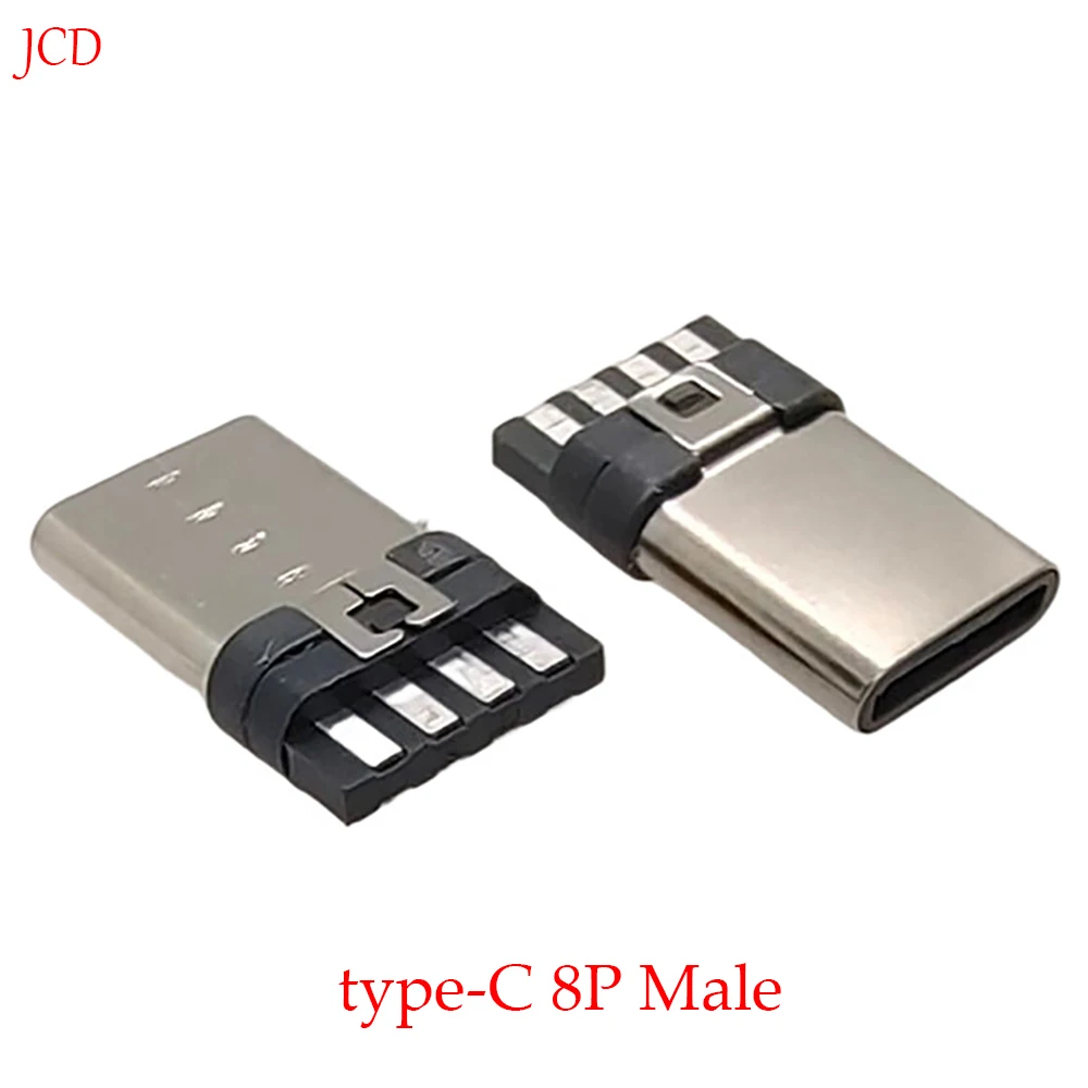 Placa de soldadura directa USB 3,1, modelo de datos de carga Simple macho de 2/5/10 piezas, tipo C de carga rápida, Conector sin 8P