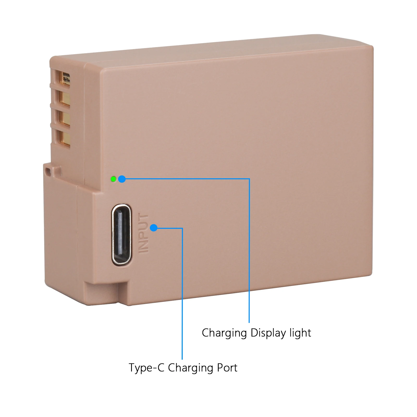 DMW-BLC12E DMW-BLC12 Batería de decodificación completa con puerto de entrada tipo C para Panasonic Lumix G95 G85 GX8 G5 G6 G7 GH2 FX300 FZ200 FZ1000 - imagen 2