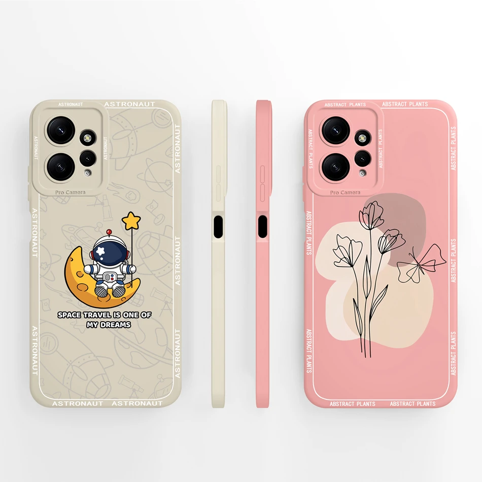 Nuevas fundas para Redmi Note 12 4G 5G protección completa creativa Anti Choc cubierta pintada de silicona líquida suave para Redmi Note12 Funda