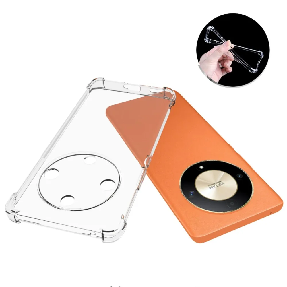 Para Honor X9 X9A X9C X9B funda de teléfono de silicona transparente gruesa a prueba de golpes para Honor Magic 5 6 7 Lite funda transparente - imagen 3