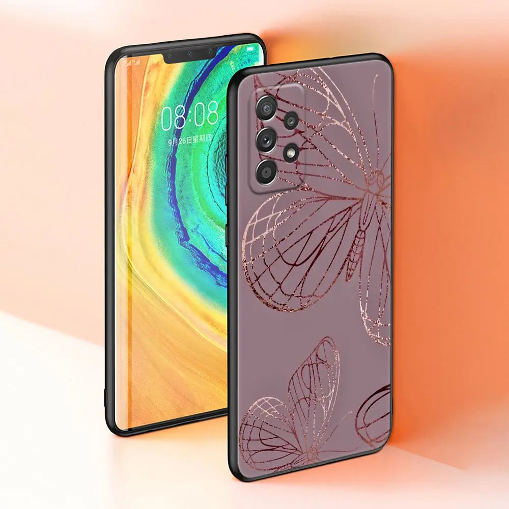 Funda dorada rosa con purpurina de corazones para Samsung Galaxy A15, funda A25 A13 4G A24 A23 A12 A14 A21s A22 A02 A03 A04 A05 S - imagen 5