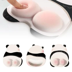 Alfombrilla de Ratón Panda Kawaii con Reposamuñecas de Silicona