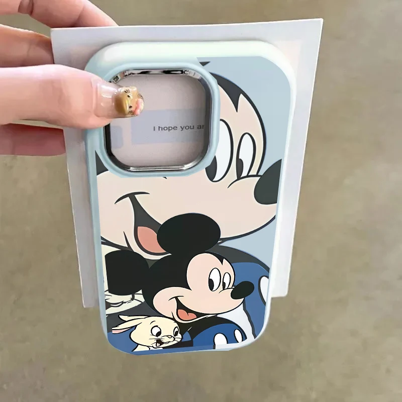 Funda de teléfono Disney Mickey Minnie para Samsung Galaxy A56 A54 A16 A15 5G A25 A35 A36 A26 S25 Ultra S24 S22 S23 Plus S24 S20 S21 FE