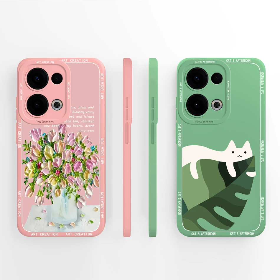 Para Oppo Reno 13 Pro funda trasera de mariposa a la moda para Oppo Reno13 13Pro 5G carcasa de teléfono de silicona líquida suave de alta calidad - imagen 4