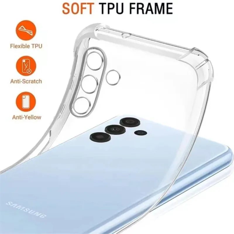 Para Samsung Galaxy A15 funda Samsung A15 A25 A35 A55 A24 A34 A54 A23 A33 A53 A73 4G 5G funda de silicona a prueba de golpes fundas transparentes - imagen 2