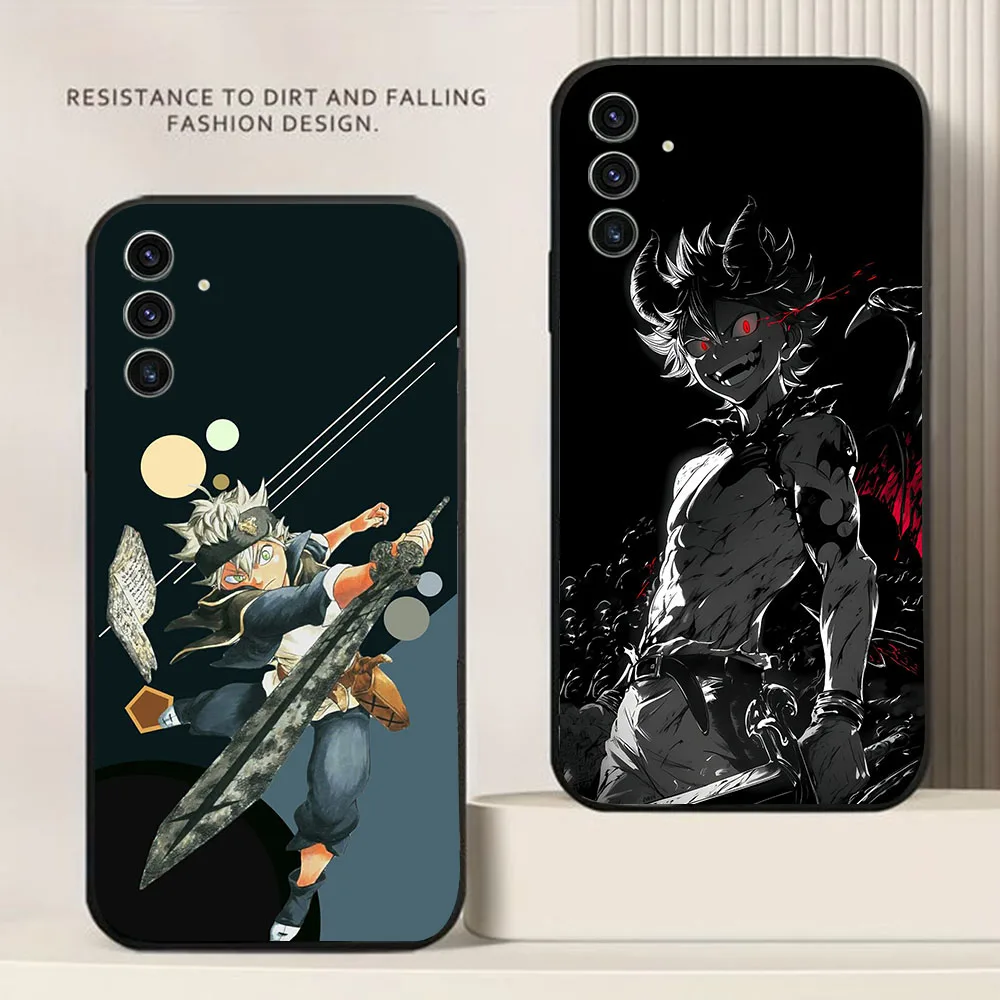 BD-12 trébol negro Asta funda negra para Samsung A55 A16 A15 A25 A35 M35 M15 A24 M55 A26 A05S A56 A36 Quantum 2 - imagen 4