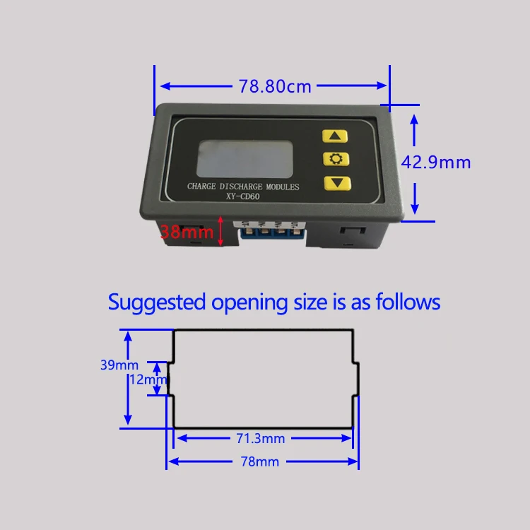 Módulo de Control de carga de batería de XY-CD60, totalmente alimentado, protección de voltaje CC, Protector de subtensión y despletón - imagen 2