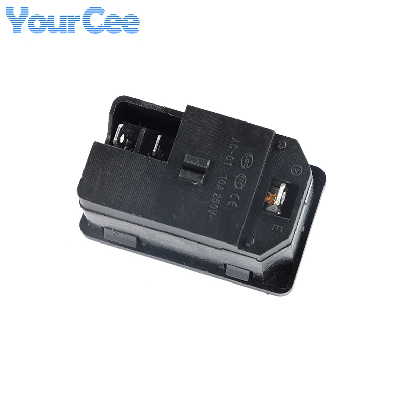 Toma de corriente integrada de cobre completo AC-14-F16 DB-8-8 AC-14-F19 AC-01 AC-02 AC-04 conector macho de enchufe 10A interruptor KCD1 KCD4 KCD3 - imagen 3