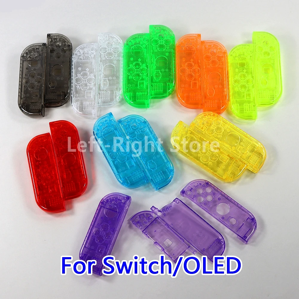 Carcasa transparente con mango, cubierta de plástico para Nintendo Switch NS, controlador OLED, carcasa izquierda y derecha, 1 ud. - imagen 3