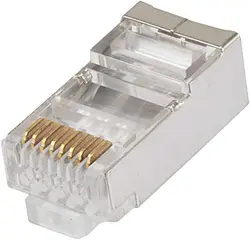 Conector RJ45 CAT6 Metálico 8P8C Blindado – Protección y Durabilidad