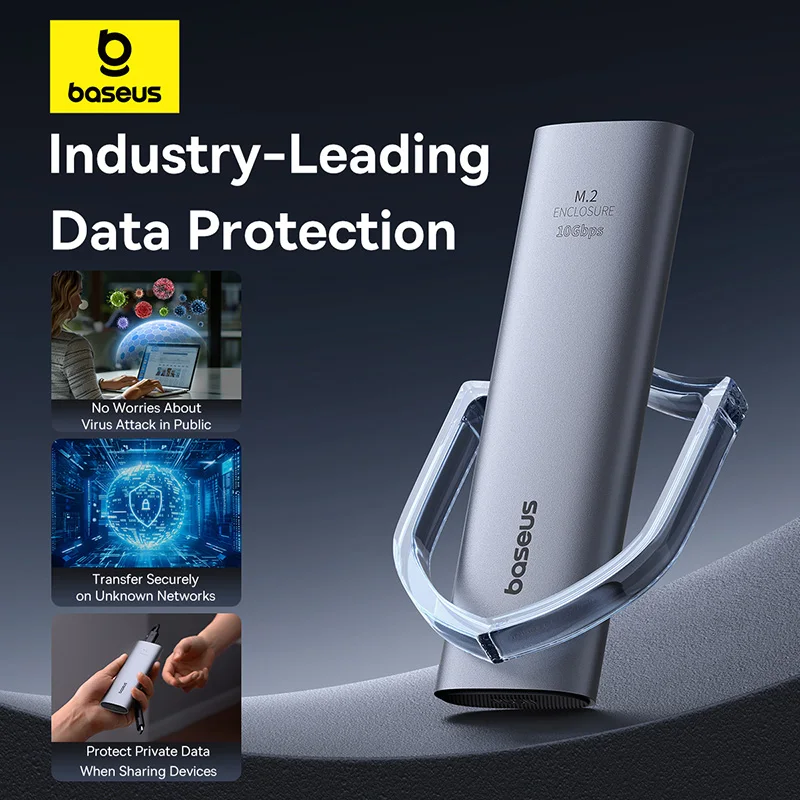 【Nueva venta】Baseus M2 SSD carcasa 10Gbps protocolo NVMe M.2 a USB tipo C 3,2 Gen2 8TB adaptador externo de Metal NVME SSD - imagen 4
