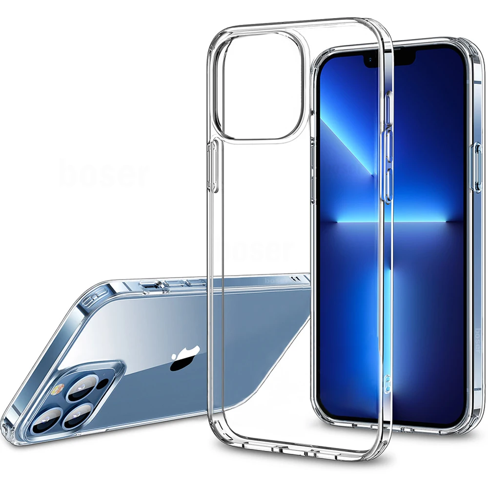 Funda de teléfono transparente a la moda para iPhone 14 Pro Max, fundas de silicona TPU suave para iPhone 14 Pro Max 14 Plus, funda trasera transparente