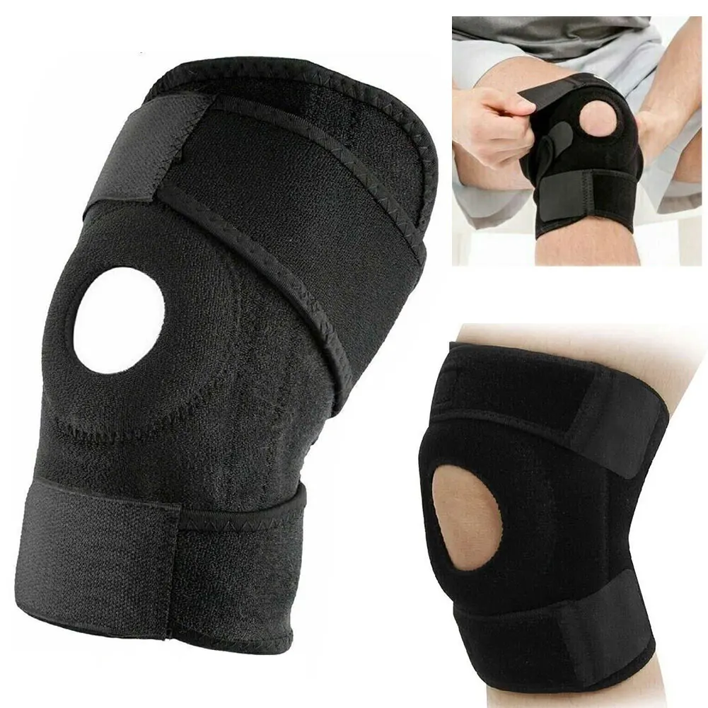 Rodillera para aliviar el dolor de rodilla, soporte con estabilizadores laterales con hebilla ajustable, dolor articular, alivio de la artritis para hombres y mujeres - imagen 3