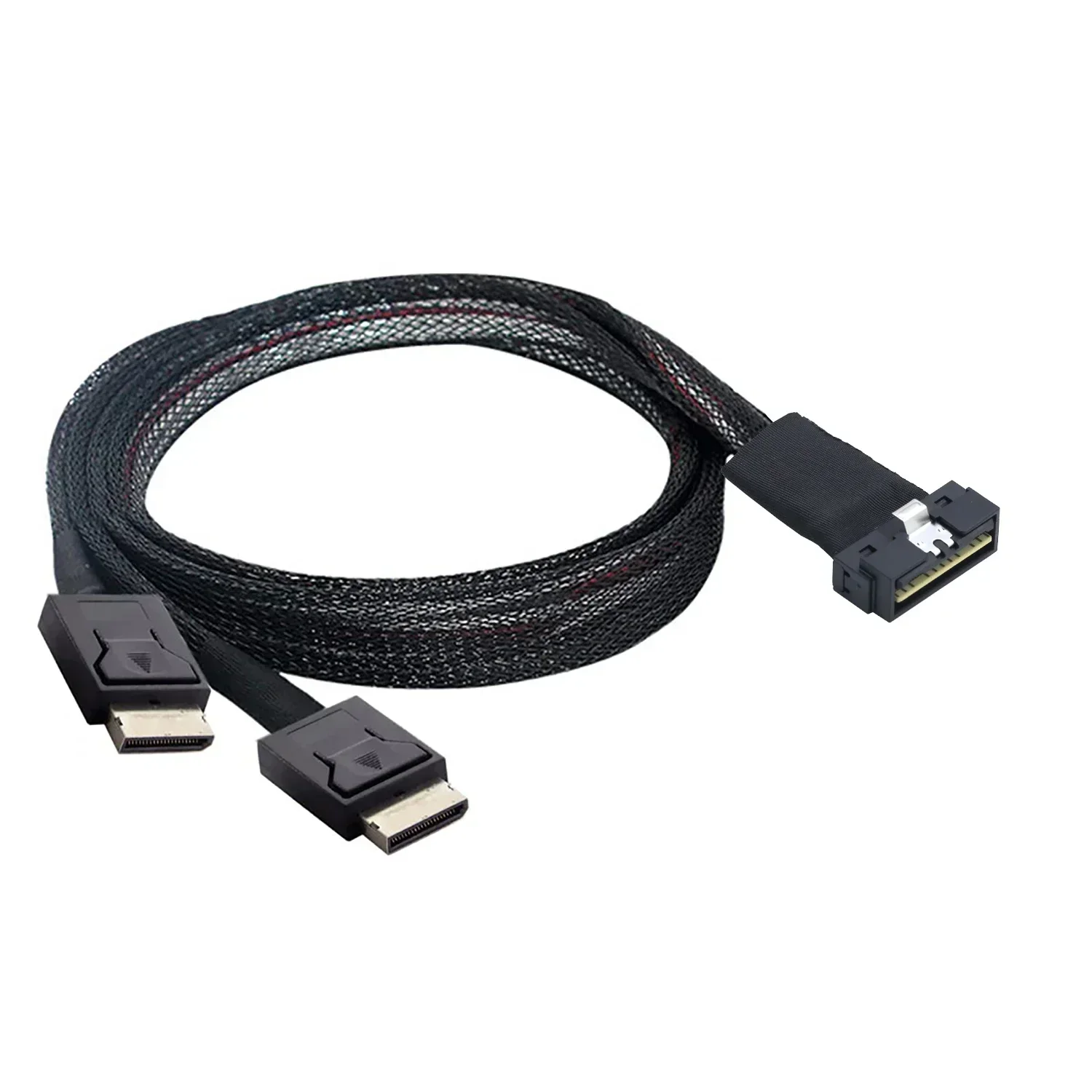 PCI-E Ultraport Slimline SAS 4,0 LP perfil bajo SFF-8654 8i 74 pines a Dual 2X OCulink 8611 4i 38Pin cable de tarjeta gráfica de servidor - imagen 5