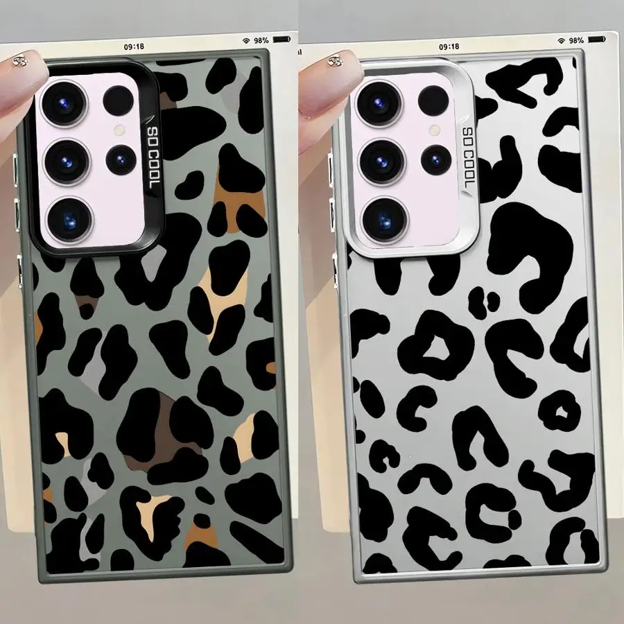 Funda artística de leopardo para Samsung Galaxy Note 20 Ultra S23 S24Ultra S20 FE S21 S22 Ultra S25Plus S25 S24 FE, carcasa suave