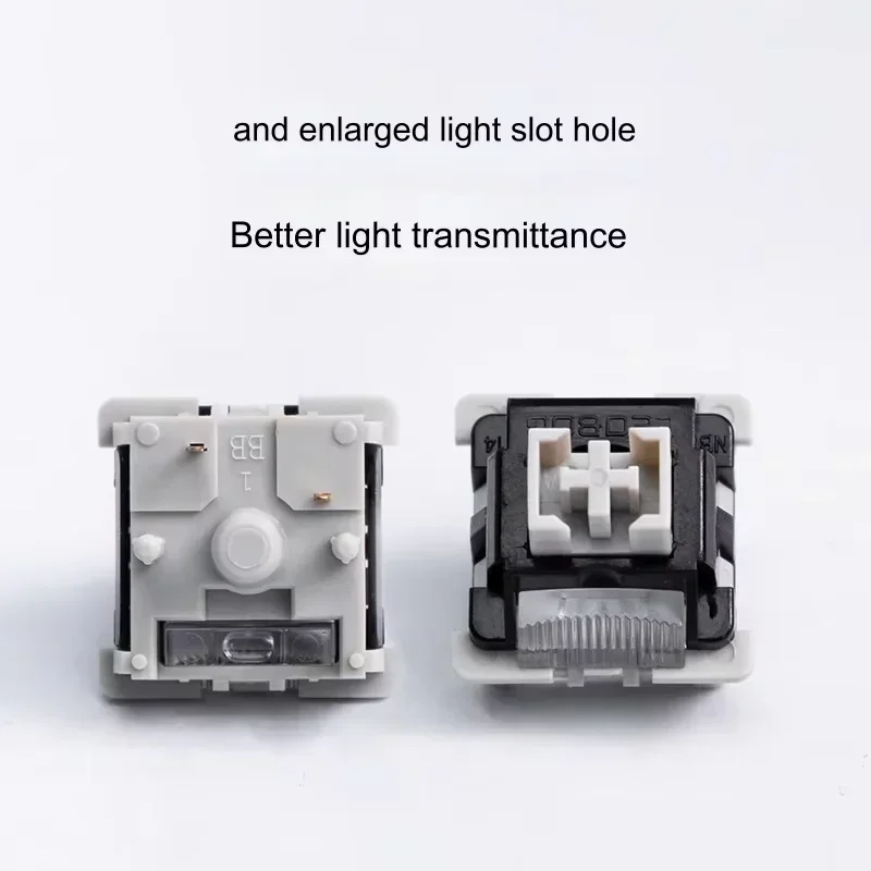 LEOBOG GreyWood V4 V3 interruptor lineal POM interruptores HIFI KIT de teclado mecánico personalizado 35 pines DIY GMK67 Hi75 accesorios para juegos - imagen 4