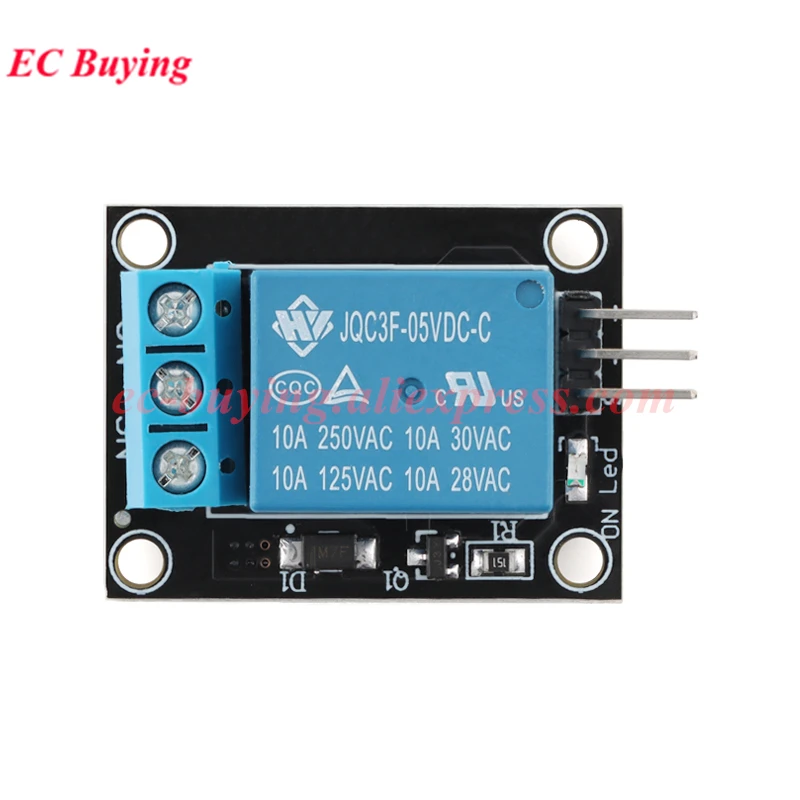 Módulo de relé de 1 canal, KY-019 de 5V, placa de Control de interruptor de disparo de alto nivel unidireccional, escudo para Arduino electrónico, 10 Uds./1 ud. - imagen 4