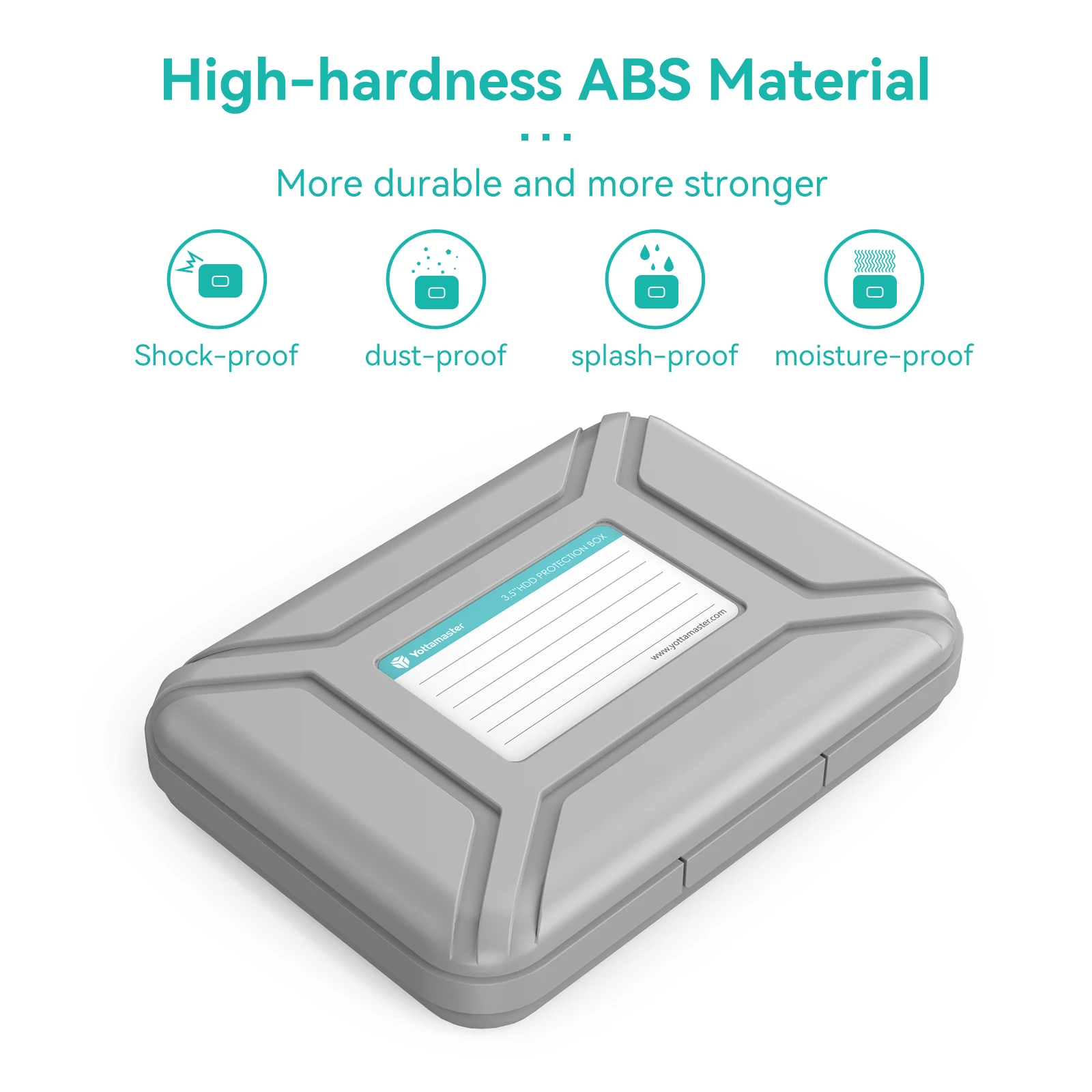 Yottamaster Paquete de 5 fundas para disco duro de 3,5 ", caja protectora portátil para disco duro para almacenamiento HDD de 3,5 pulgadas, a prueba de humedad y polvo - imagen 2