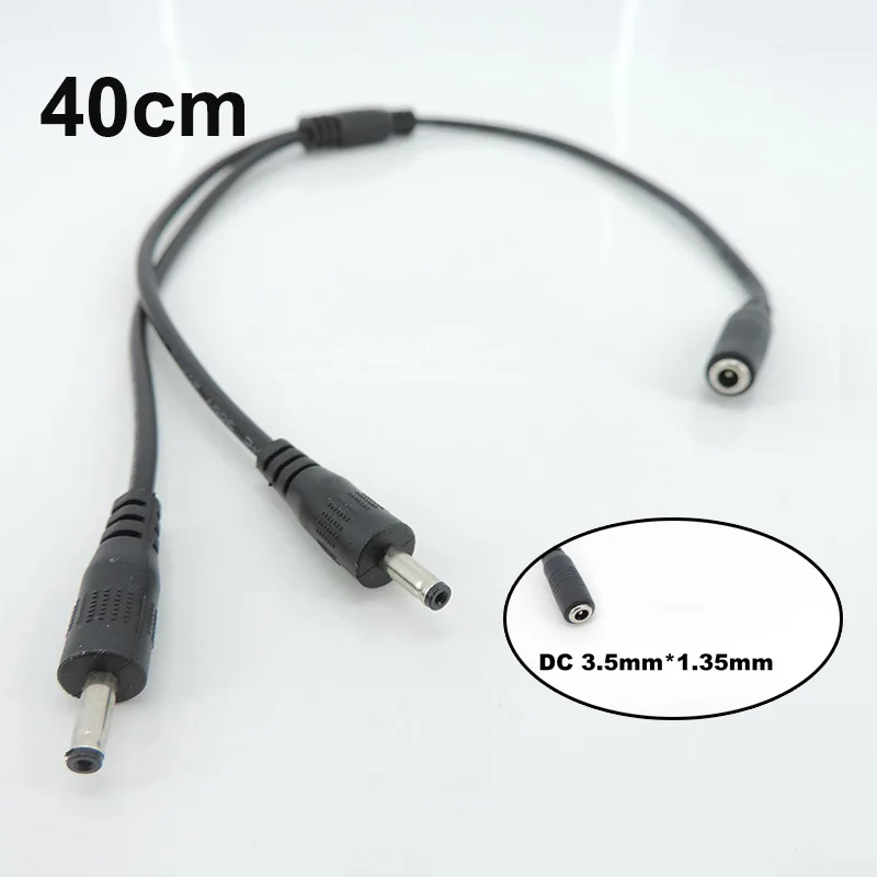 Conector de alimentación de 3,5x1,35mm, Cable divisor macho a 2 vías hembra, Conector de extensión, Cable de carga para enrutador de cámara CCTV - imagen 2