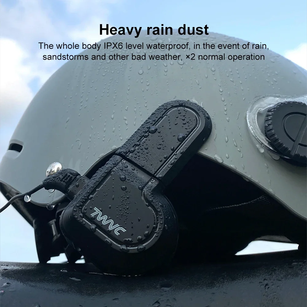 Kebidumei-auriculares inalámbricos para casco de motocicleta, Kit de llamada manos libres, Bluetooth 5,3, impermeable, reproductor de música MP3, altavoz - imagen 3