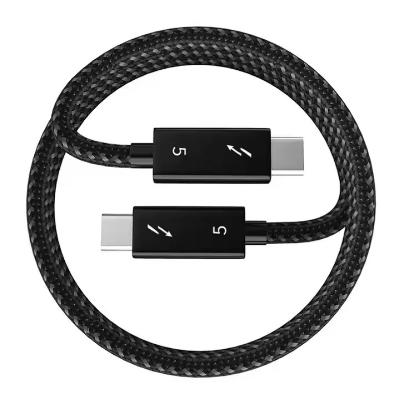 Thunderbolt 5 USB C a USB C Cable de datos de función completa carga rápida PD 240w 16K 60Hz salida de vídeo transmisión funcional de 80Gbps