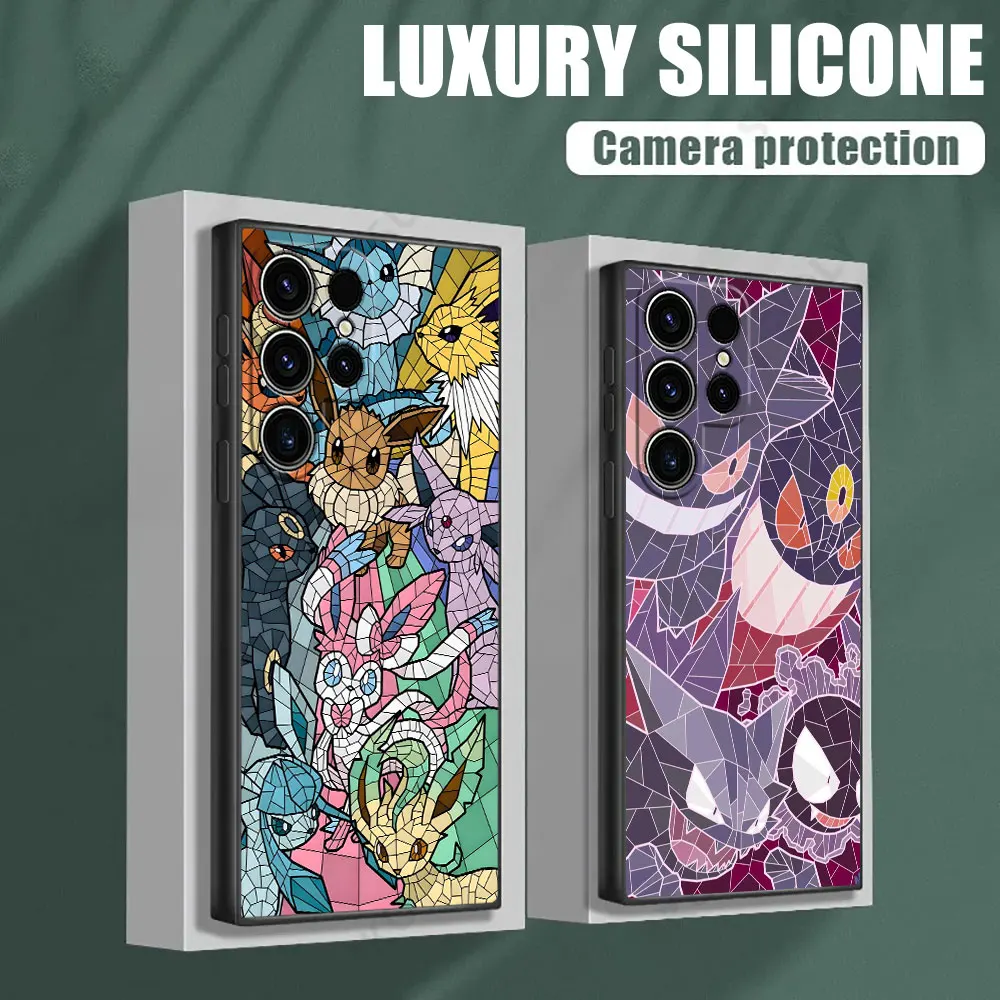 Pokemons Gengar Eevee Anime funda suave S25 para Samsung Galaxy S24 S23 S20 S21 FE S22 S25 Ultra 5G S10 Plus Note 10 20 funda de teléfono - imagen 2