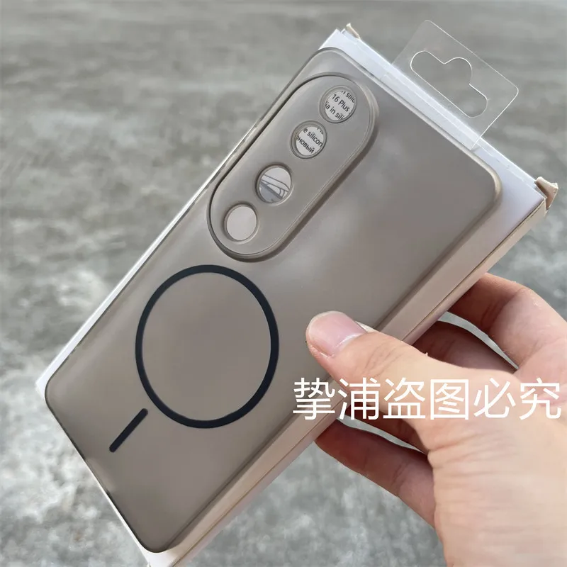 Funda magnética para VIVO V40 Pro Ice Fog mate semitransparente ligera cubierta suave para VIVO V40 S19 Pro parachoques - imagen 4