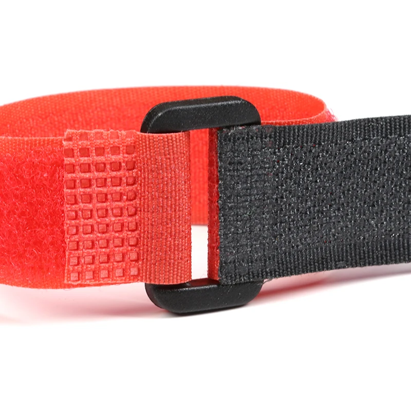 Bridas para cables rojas, autoadhesivas reutilizables de nailon, correa de 20mm de ancho, hebilla inversa, organizador de cables, cierre de paquete de bucle de gancho - imagen 5