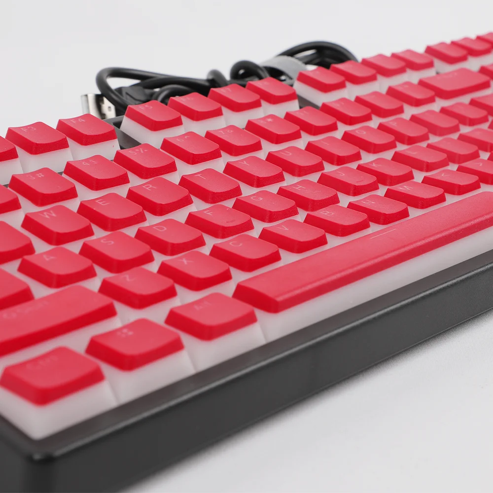 129 teclas Pudding Red Keycaps PBT Dye Sub OEM para 61 87 104 Teclado mecánico AKKO Fun60Pro Anne Pro 2 Game PC - imagen 5