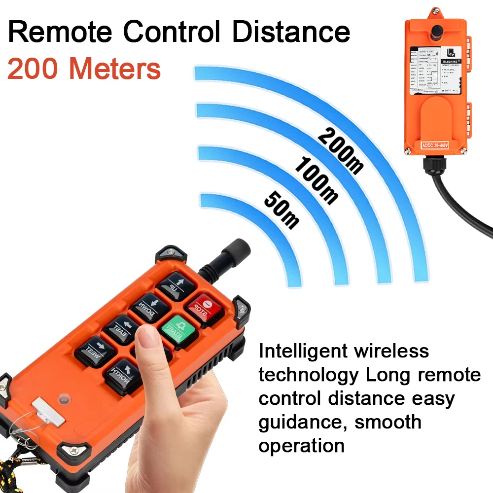 F21-E1B interruptores de control remoto Industrial de alta calidad AC220V 380V 110V DC 12V 24V 36V Control de grúa de elevación elevador de grúa - imagen 3