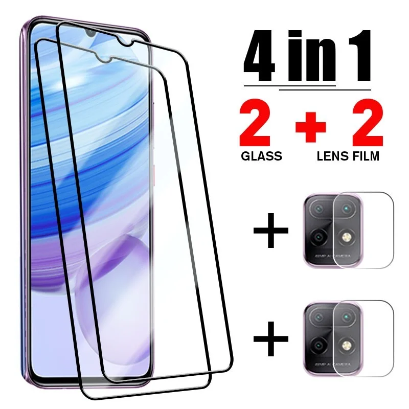 Vidrio Protector completo 4 en 1 para Xiaomi Redmi Note 11 10 9 8 7 Pro 10S 9S Protector de pantalla para Redmi 9C 9T 9A 8A 7A vidrio templado