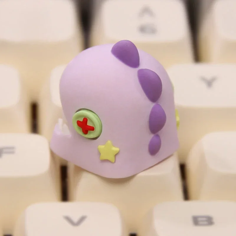 ECHOME-Tapa de teclado de dragón Muppet, tapa de teclado artesanal rosa, Original, personalizada, Anime, accesorios de teclado mecánico, regalo - imagen 2