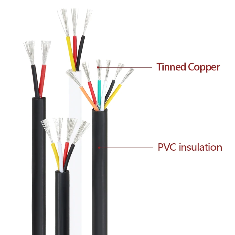 Cable multinúcleo UL2464 de 1m AWG30 28 26 24 22 20 18 16 14, funda de canal de PVC 2 3 54 5 6 7 8 9 10 núcleos Cable de cobre de Control de señal - imagen 3