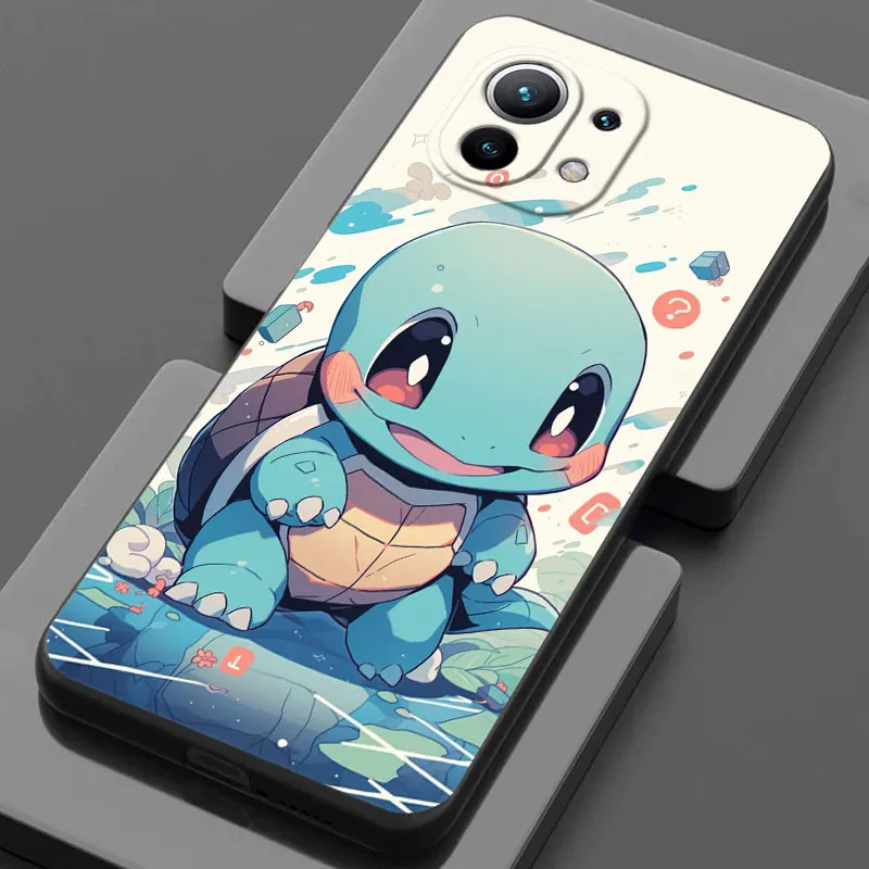 Funda de teléfono de dibujos animados de Pokemons Squirtle Pikachu para Xiaomi Poco X7 X6 X5 X4 X3 M7 M6 M4 F7 F6 Pro 5G 15 Ultra 11T 13T 14T Pro - imagen 4