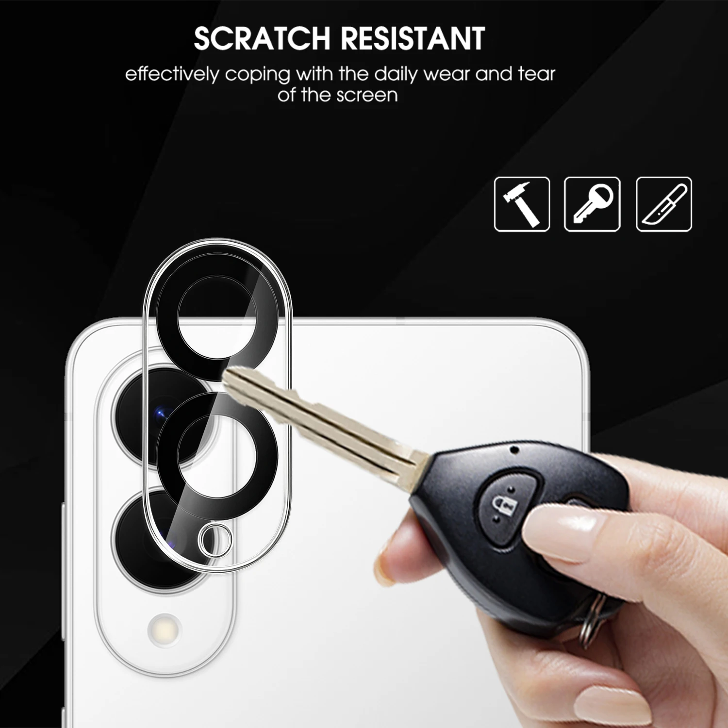 Protector de lente 3D para Samsung Galaxy S25 Edge, película protectora de lente de cámara trasera, películas de vidrio templado para Galaxy S25Edge - imagen 4