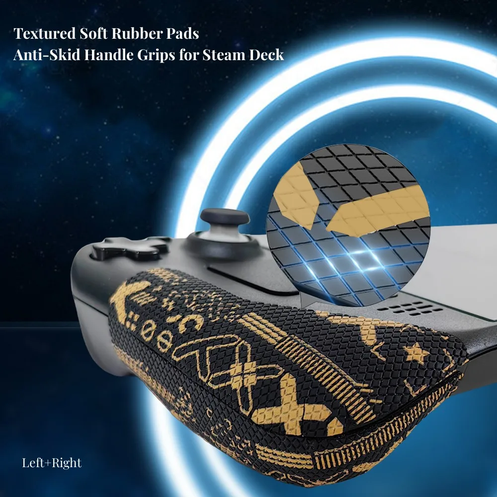 Suaves almohadillas de goma texturizadas profesionales, empuñaduras de mango para cubierta de vapor/almohadillas de seguimiento OLED, agarre de piel, pegatinas de agarre antideslizantes para vapor - imagen 3